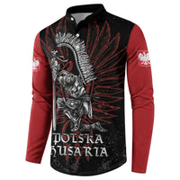 Personalized Poland Husaria Button Sweatshirt Polska Winged Hussar Knight Pride