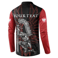 Personalized Poland Husaria Button Sweatshirt Polska Winged Hussar Knight Pride