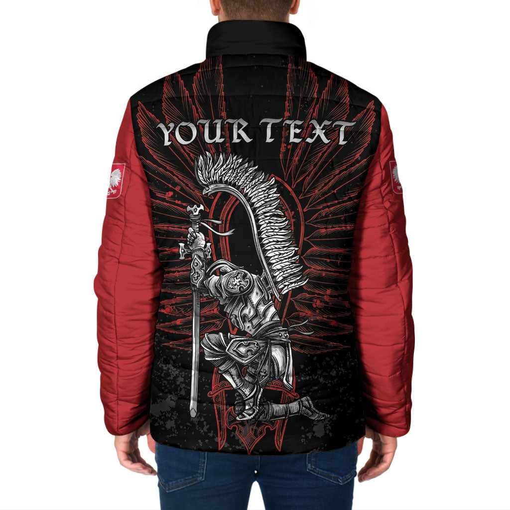 Personalized Poland Husaria Padded Jacket Polska Winged Hussar Knight Pride