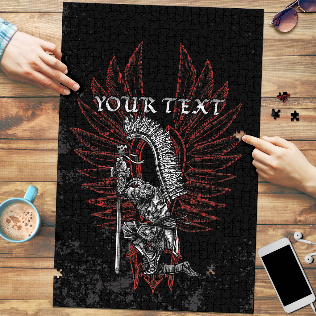 Personalized Poland Husaria Puzzle Polska Winged Hussar Knight Pride