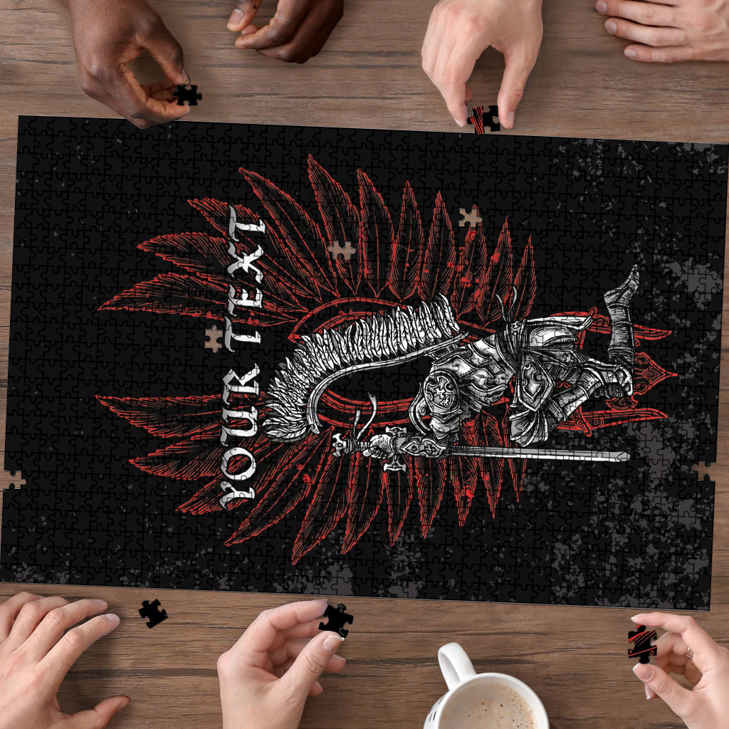 Personalized Poland Husaria Puzzle Polska Winged Hussar Knight Pride