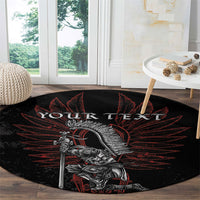 Personalized Poland Husaria Round Carpet Polska Winged Hussar Knight Pride