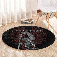 Personalized Poland Husaria Round Carpet Polska Winged Hussar Knight Pride