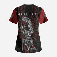 Personalized Poland Husaria Scrub Top Polska Winged Hussar Knight Pride