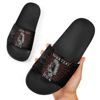 Personalized Poland Husaria Slide Sandals Polska Winged Hussar Knight Pride