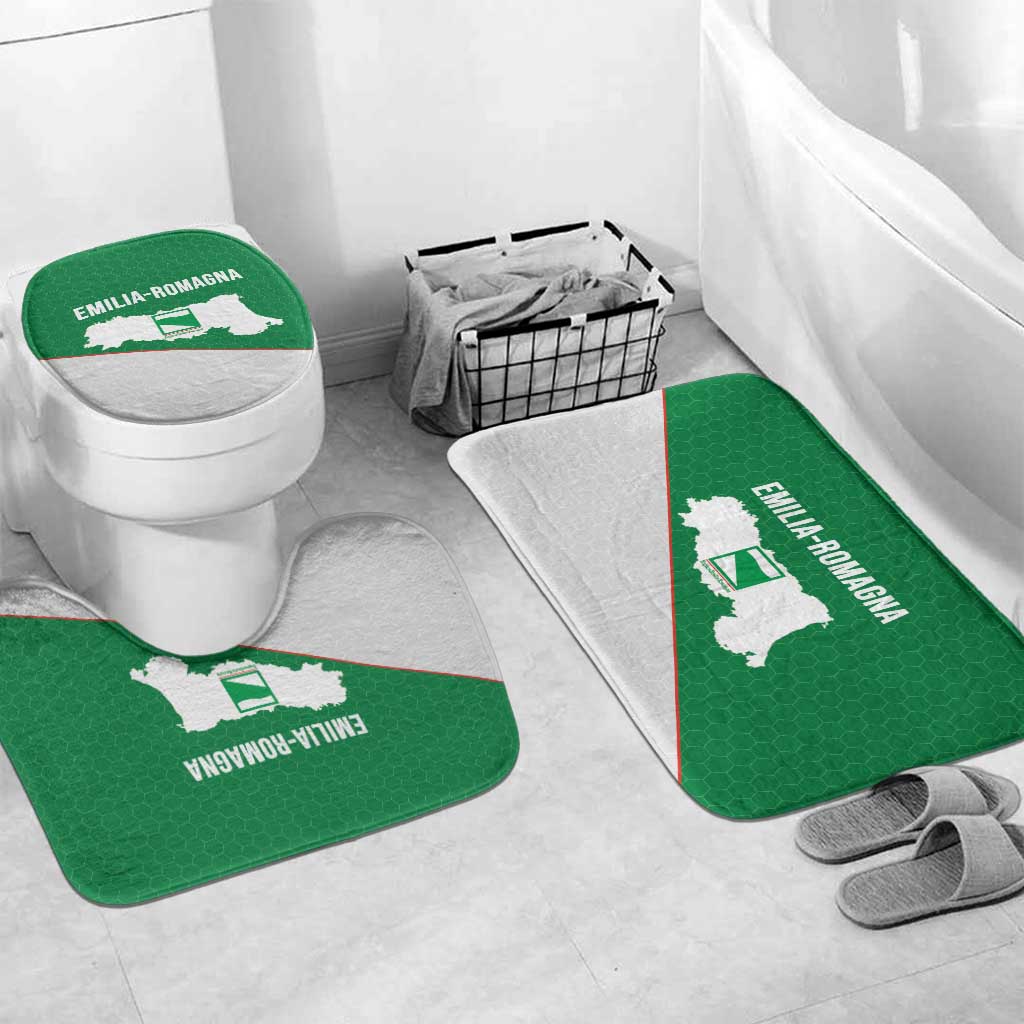 Italy Emilia-Romagna Bathroom Set Map With Flag Style - Wonder Print Shop
