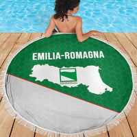 Italy Emilia-Romagna Beach Blanket Map With Flag Style - Wonder Print Shop