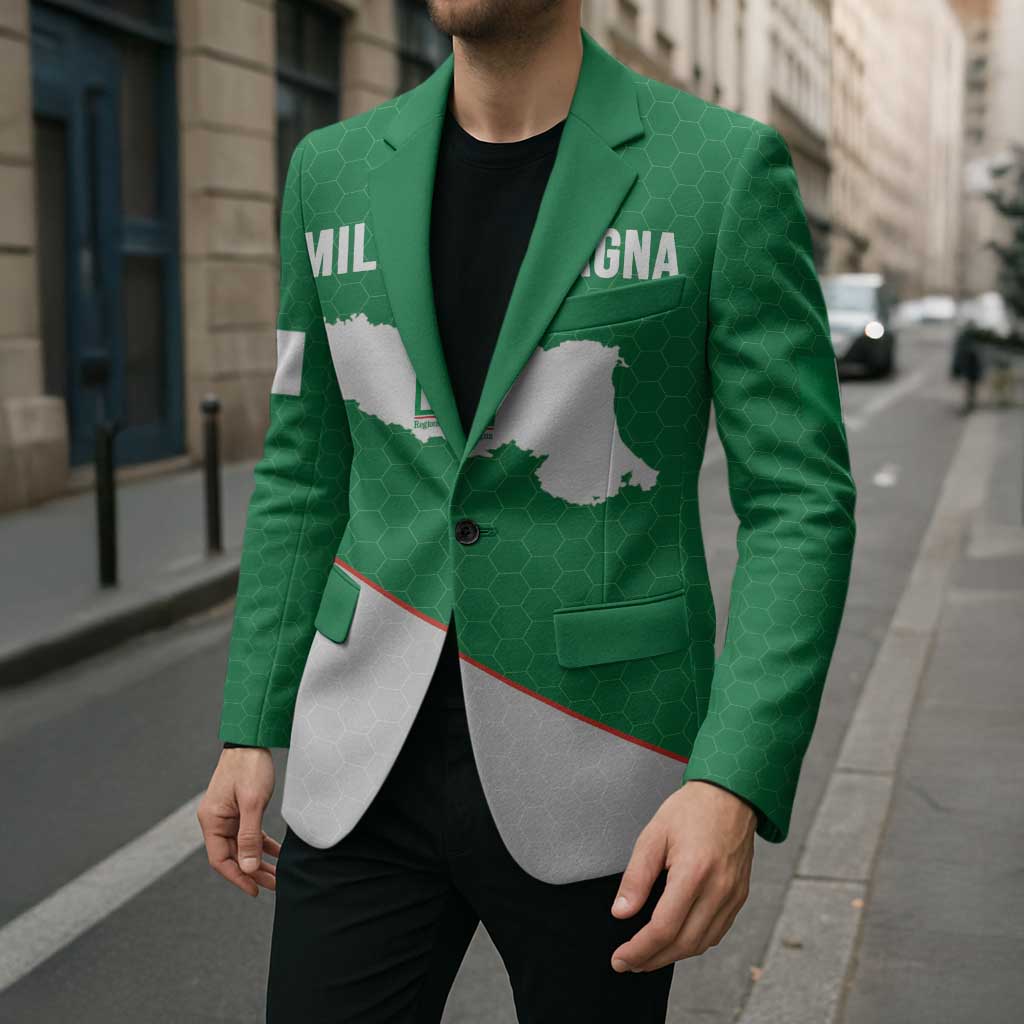Italy Emilia-Romagna Blazer Map With Flag Style - Wonder Print Shop
