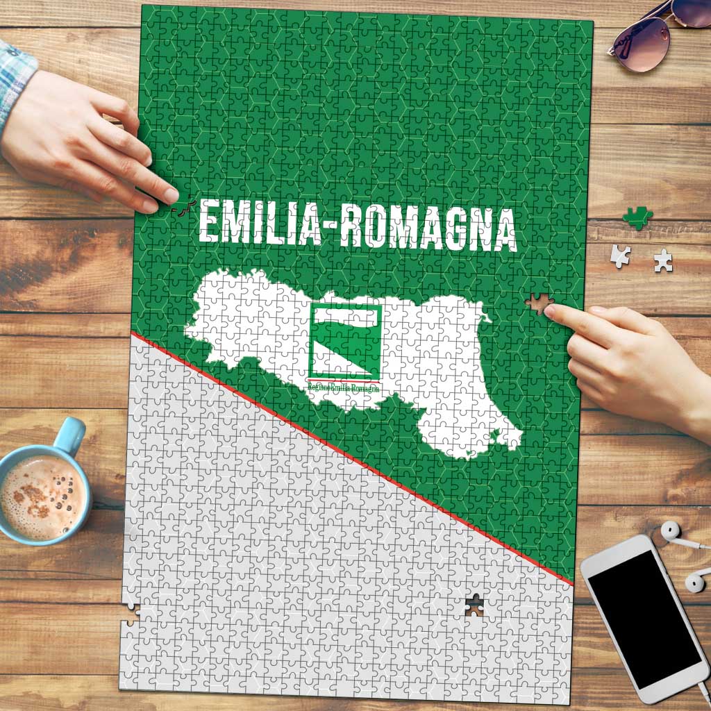 Italy Emilia-Romagna Puzzle Map With Flag Style - Wonder Print Shop
