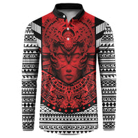 Mexico Aztec Warrior Goddess Button Sweatshirt Tribal Aztec Heritage