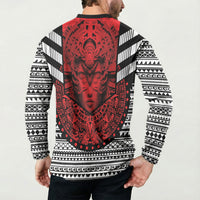 Mexico Aztec Warrior Goddess Button Sweatshirt Tribal Aztec Heritage