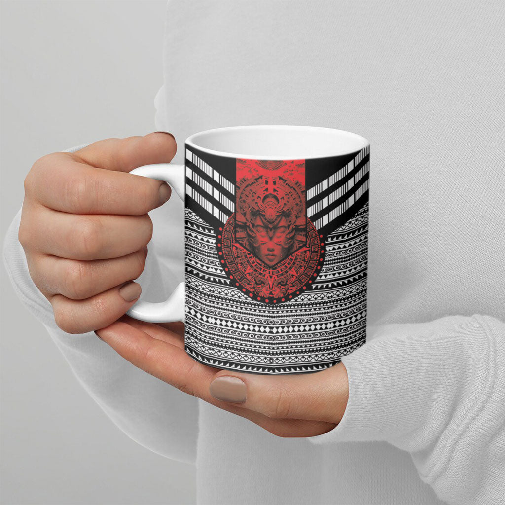 Mexico Aztec Warrior Goddess Ceramic Mug Tribal Aztec Heritage