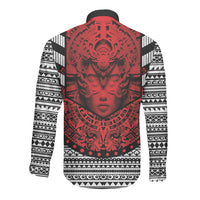 Mexico Aztec Warrior Goddess Long Sleeve Button Shirt Tribal Aztec Heritage