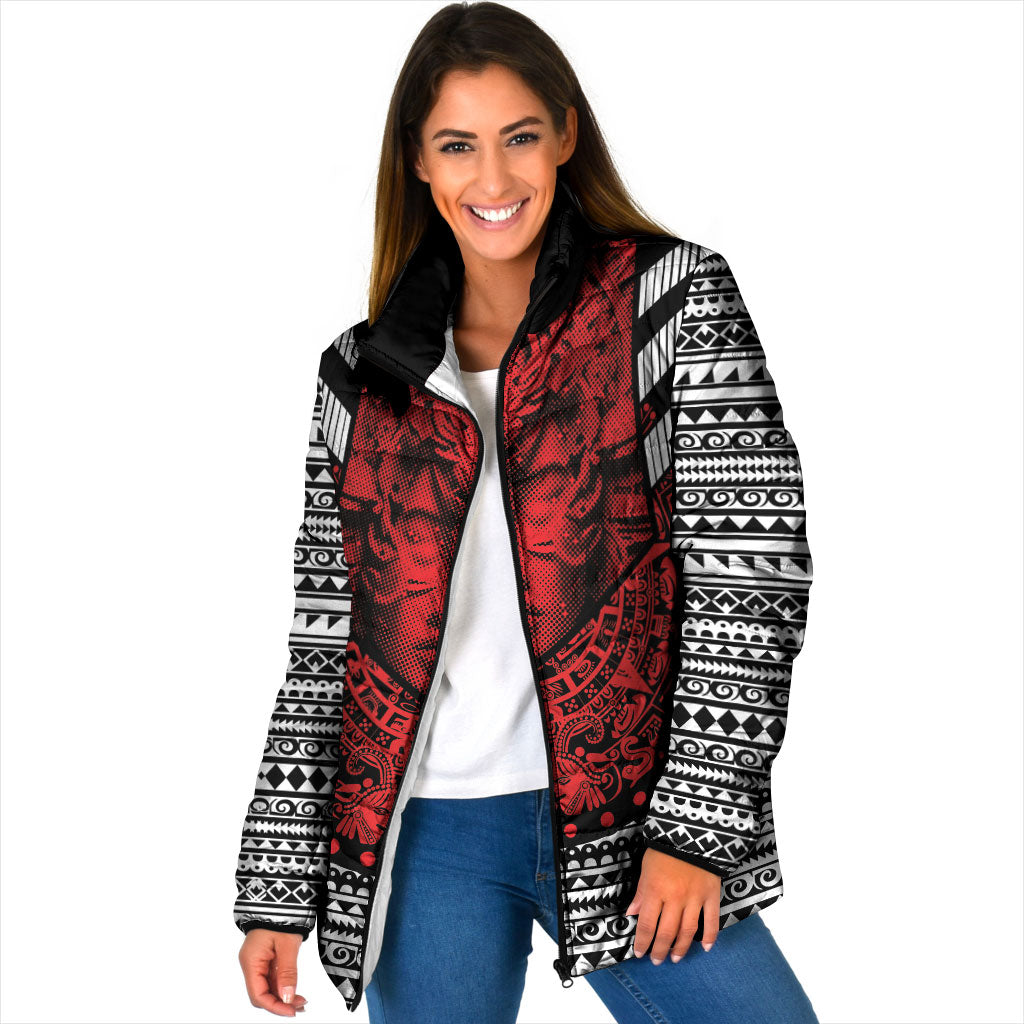 Mexico Aztec Warrior Goddess Padded Jacket Tribal Aztec Heritage