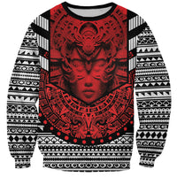 Mexico Aztec Warrior Goddess Sweatshirt Tribal Aztec Heritage