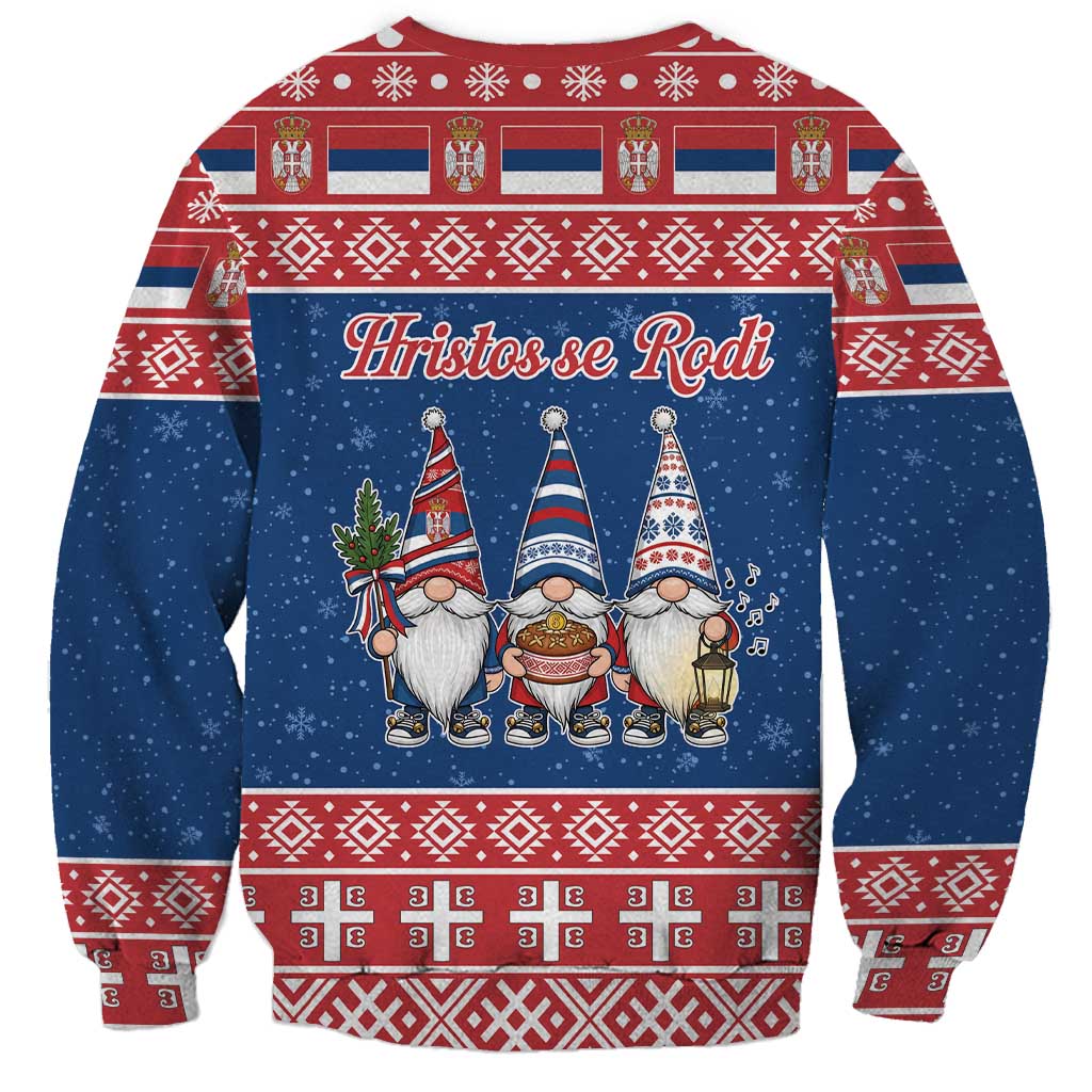 Serbia Christmas Sweatshirt Hristos Se Rodi Gnome - Wonder Print Shop