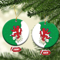 Montgomeryshire Wales Ceramic Ornament Map and Emblem Celtic Style - Wonder Print Shop