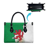 Montgomeryshire Wales Leather Bag Map and Emblem Celtic Style - Wonder Print Shop