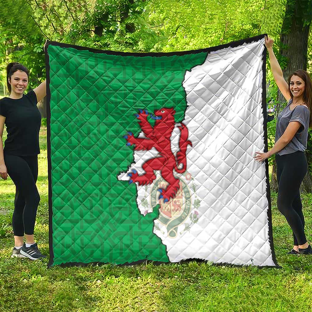 Montgomeryshire Wales Quilt Map and Emblem Celtic Style - Wonder Print Shop
