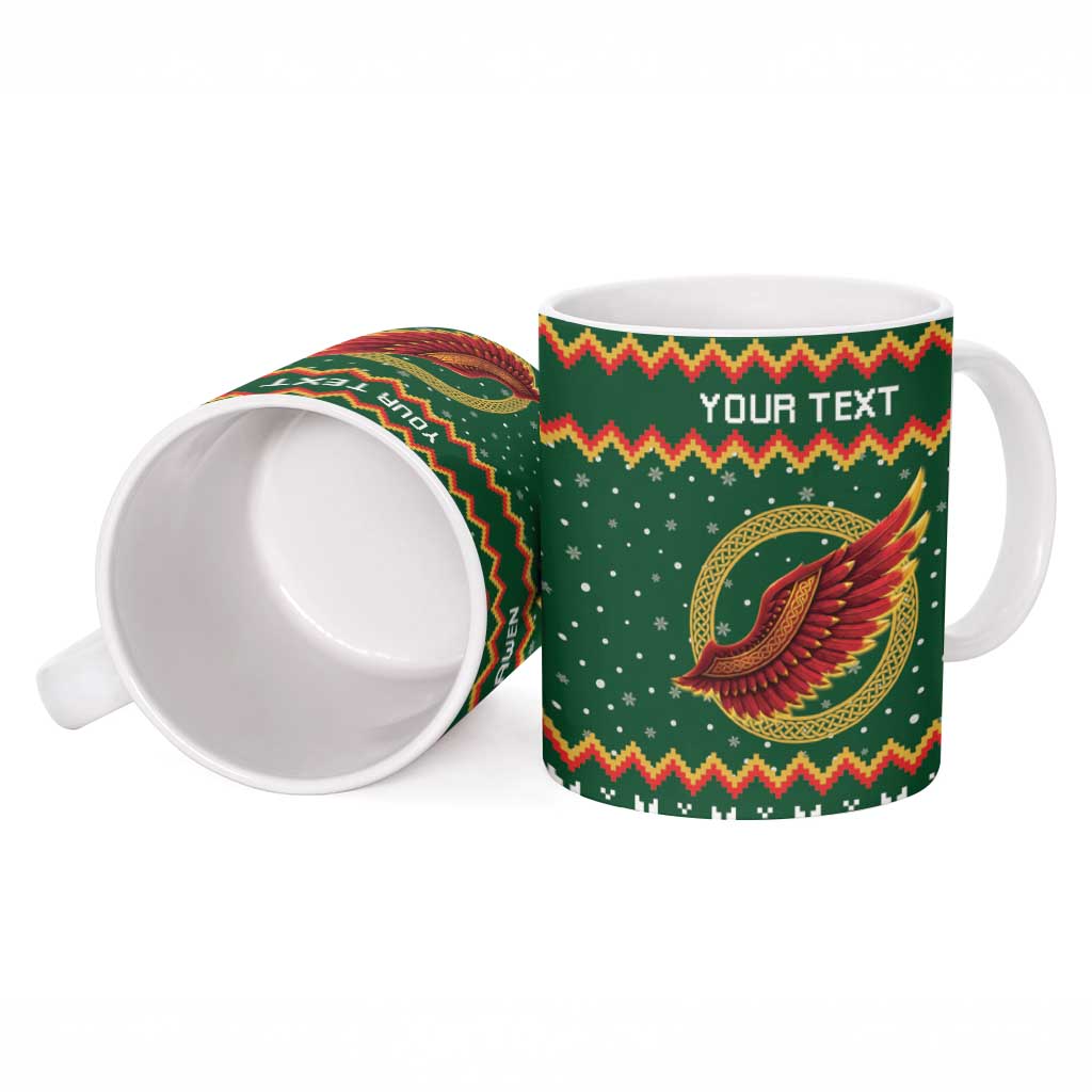 Personalized Montgomeryshire Wales Christmas Ceramic Mug Celtic Red Wing Cymru Heritage - Wonder Print Shop