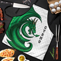 Wales Celtic Dragon Apron Welsh Mythic Green Dragon - Wonder Print Shop