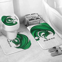 Wales Celtic Dragon Bathroom Set Welsh Mythic Green Dragon - Wonder Print Shop