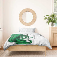 Wales Celtic Dragon Bedding Set Welsh Mythic Green Dragon - Wonder Print Shop