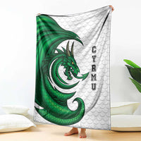 Wales Celtic Dragon Blanket Welsh Mythic Green Dragon - Wonder Print Shop
