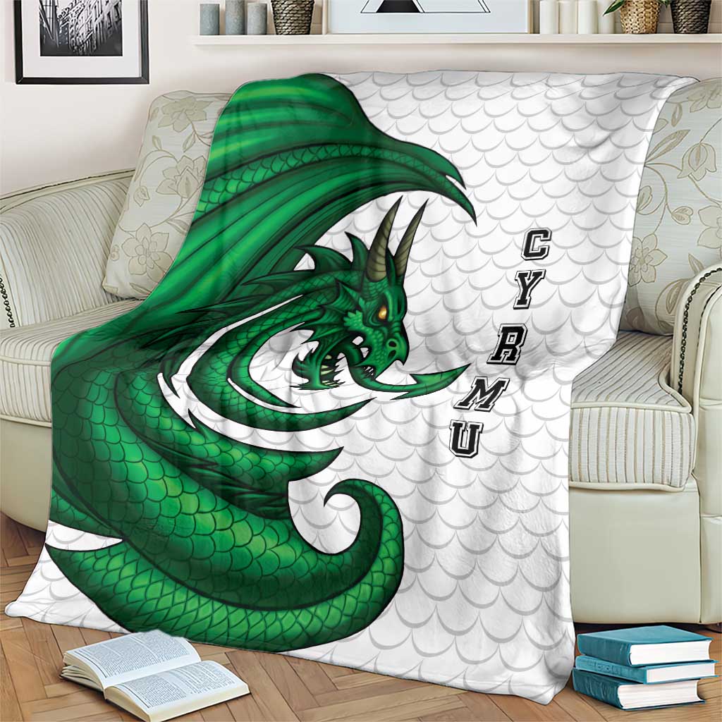 Wales Celtic Dragon Blanket Welsh Mythic Green Dragon - Wonder Print Shop