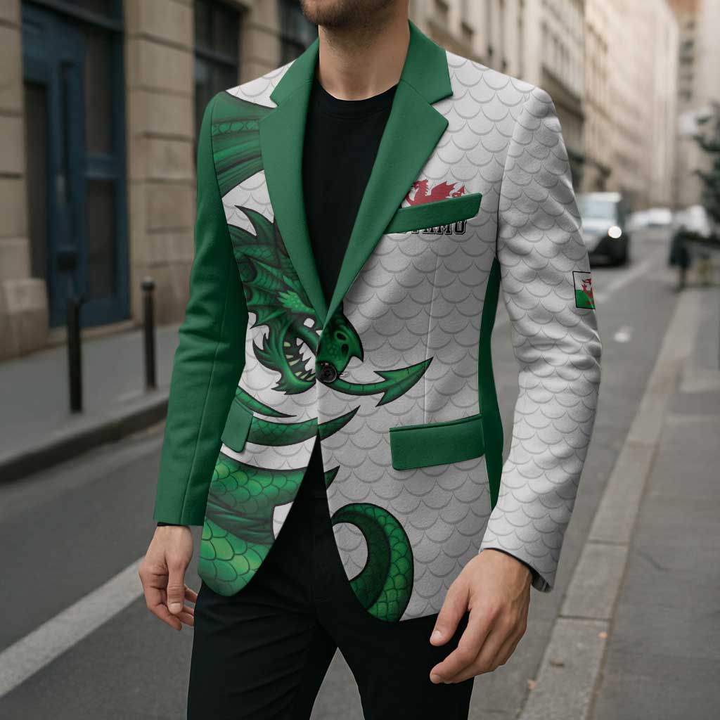 Wales Celtic Dragon Blazer Welsh Mythic Green Dragon - Wonder Print Shop