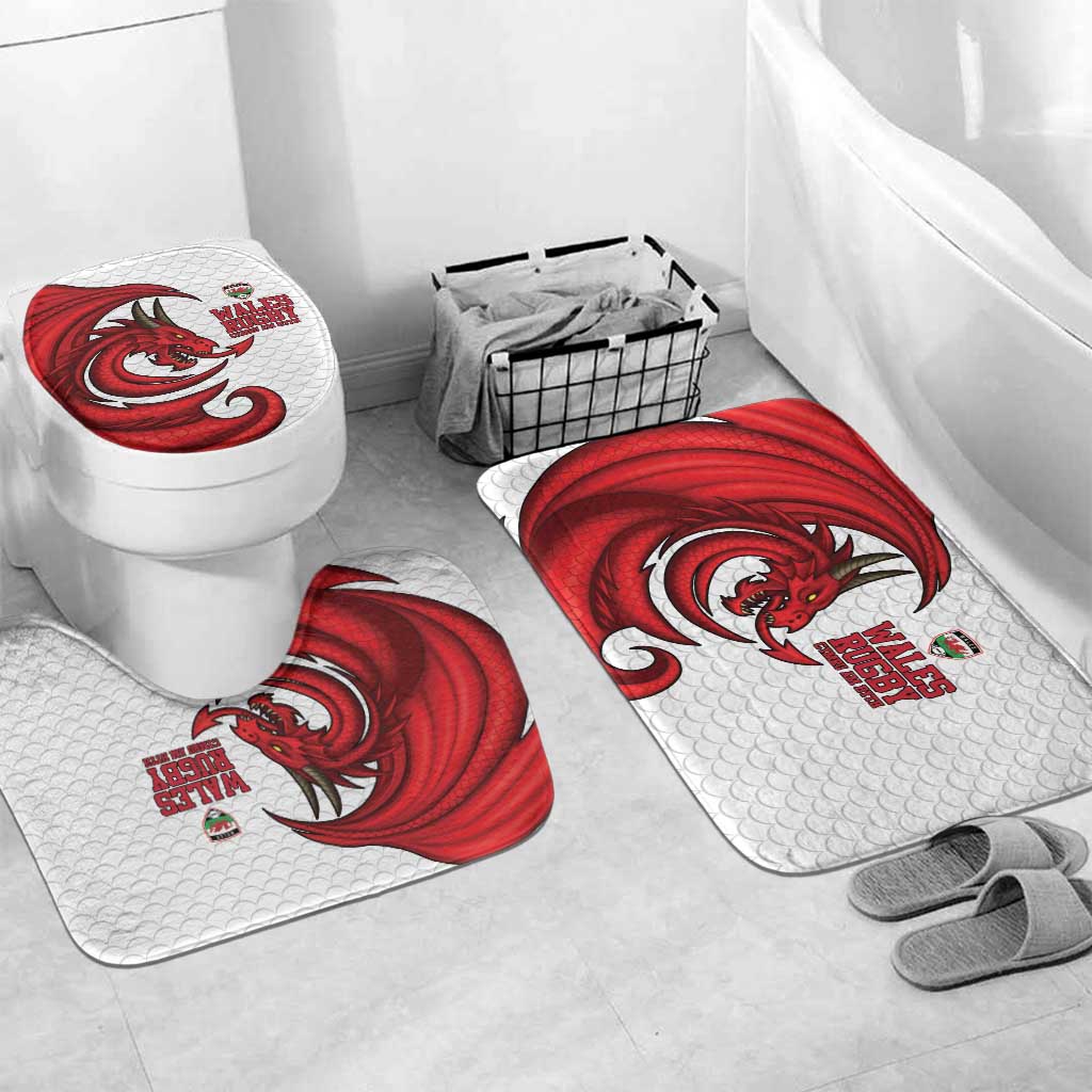Wales Rugby Red Dragon Bathroom Set Cymru Am Byth - Wonder Print Shop