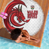 Wales Rugby Red Dragon Beach Blanket Cymru Am Byth - Wonder Print Shop