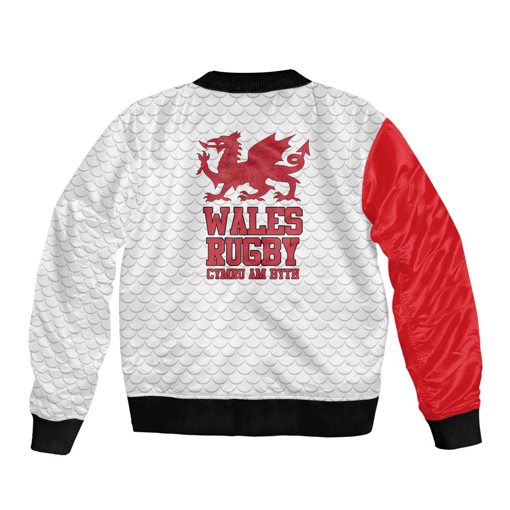 Wales Rugby Red Dragon Bomber Jacket Cymru Am Byth - Wonder Print Shop