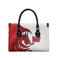 Wales Rugby Red Dragon Leather Bag Cymru Am Byth - Wonder Print Shop