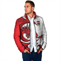 Wales Rugby Red Dragon Padded Jacket Cymru Am Byth - Wonder Print Shop