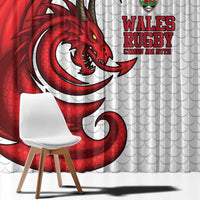 Wales Rugby Red Dragon Window Curtain Cymru Am Byth - Wonder Print Shop