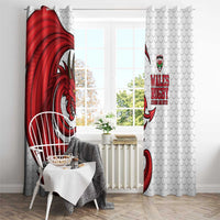 Wales Rugby Red Dragon Window Curtain Cymru Am Byth - Wonder Print Shop