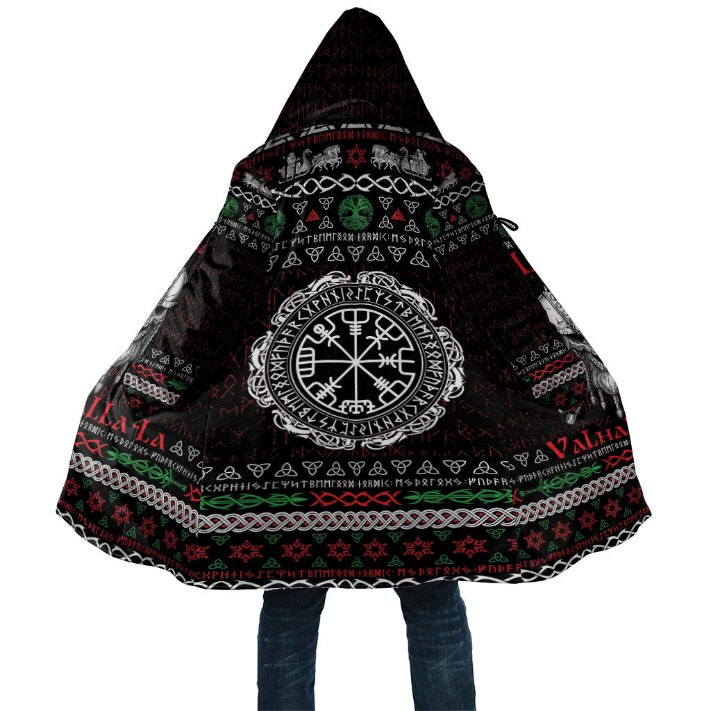 Funny Viking Skull Christmas Cloak Valhalla La Norse Warrior