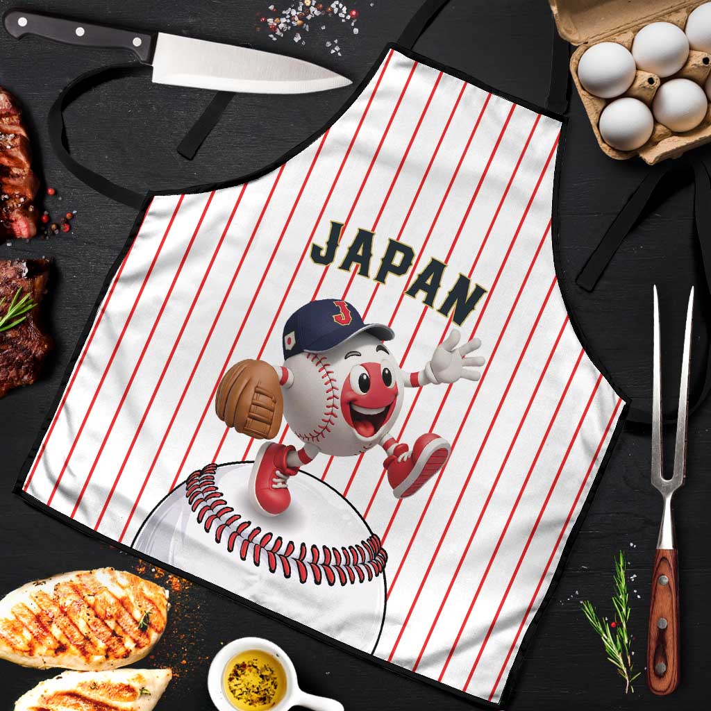 Japan Baseball Apron Japanese Flag Mascot Design