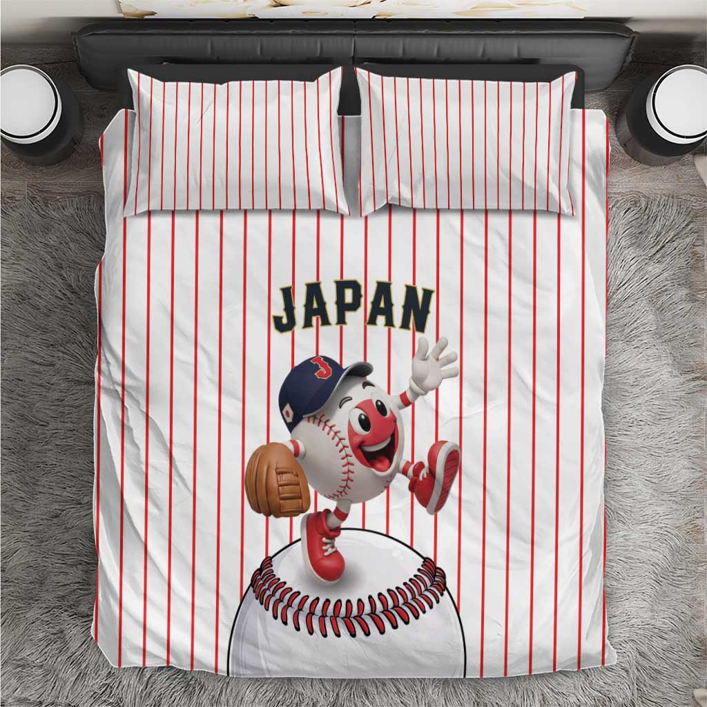 Japan Baseball Bedding Set Japanese Flag Mascot Design