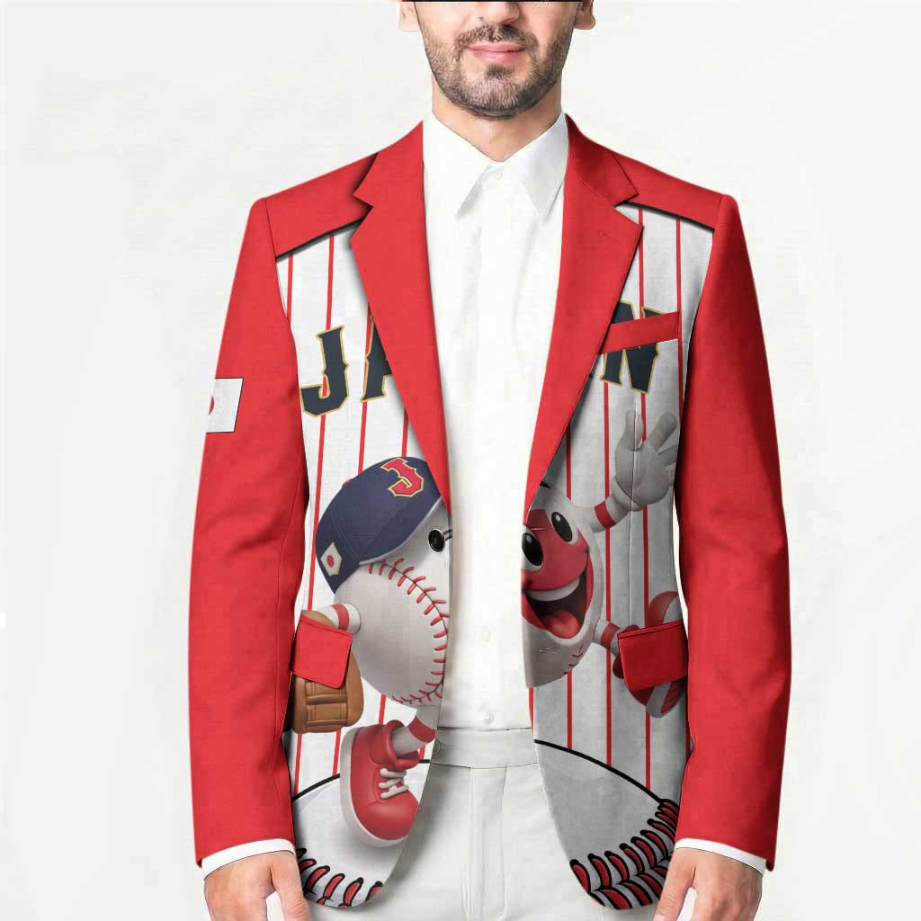 Japan Baseball Custom Blazer Japanese Flag Mascot Design