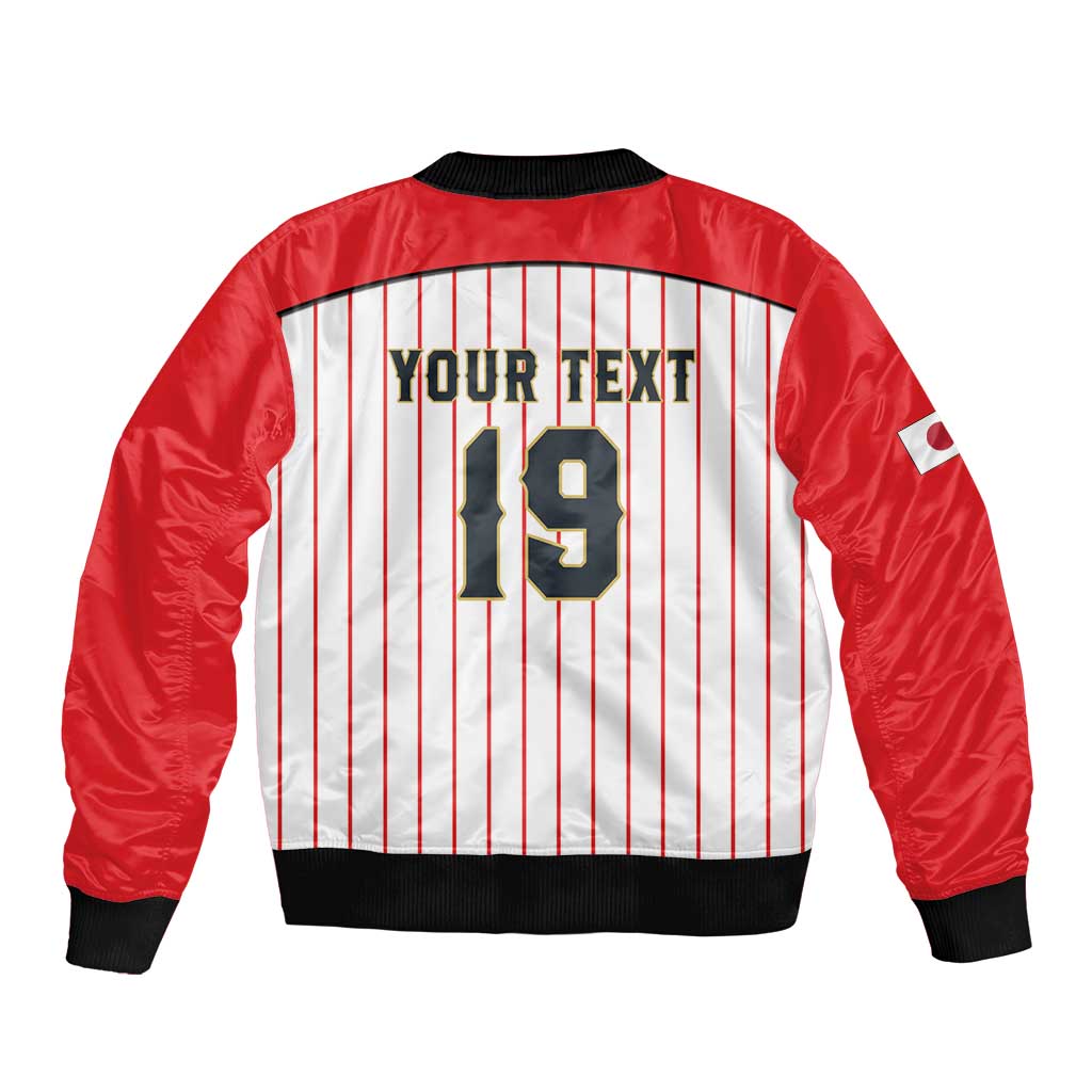 Japan Baseball Custom Bomber Jacket Japanese Flag Mascot Design