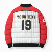 Japan Baseball Custom Bomber Puffer Jacket Japanese Flag Mascot Design