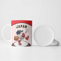 Japan Baseball Custom Ceramic Mug Japanese Flag Mascot Design