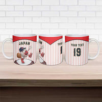 Japan Baseball Custom Ceramic Mug Japanese Flag Mascot Design
