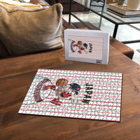 Japan Baseball Puzzle Japanese Flag Mascot Design