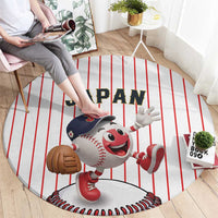 Japan Baseball Round Carpet Japanese Flag Mascot Design