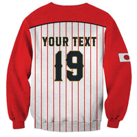 Japan Baseball Custom Sweatshirt Japanese Flag Mascot Design