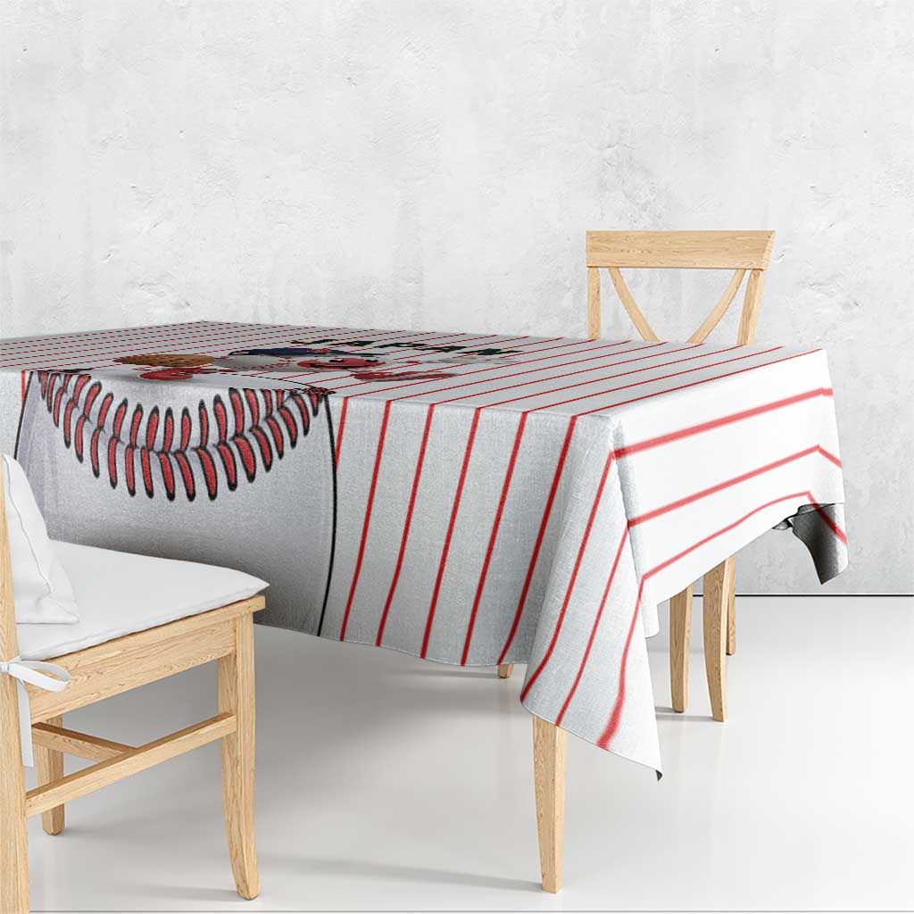 Japan Baseball Tablecloth Japanese Flag Mascot Design