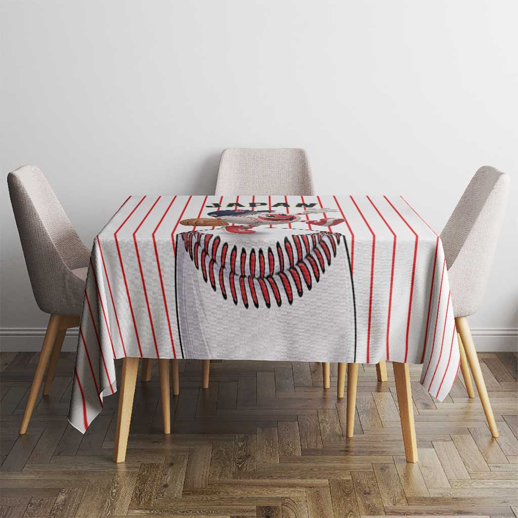 Japan Baseball Tablecloth Japanese Flag Mascot Design